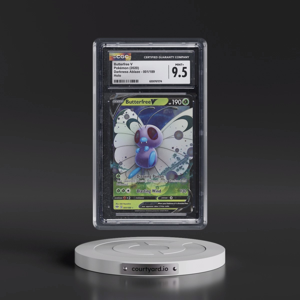 2020 Darkness Ablaze #001/189 Butterfree V - Holo (CGC 9.5 MINT+)