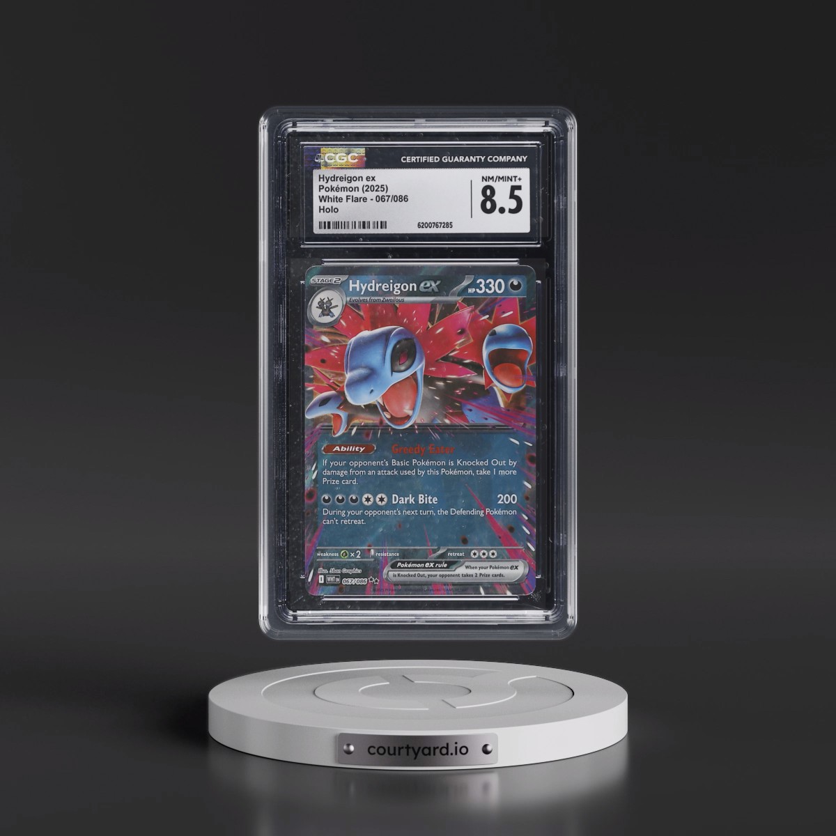 2025 White Flare - WHT EN #067/086 Hydreigon ex - Holo (CGC 8.5 NM-MT+)