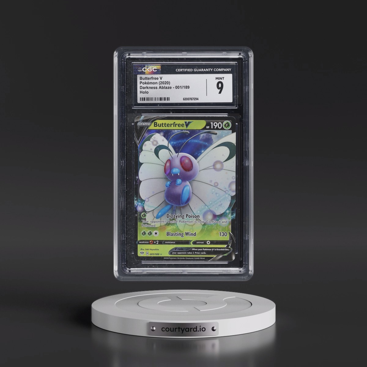 2020 Darkness Ablaze #001/189 Butterfree V - Holo (CGC 9 MINT)