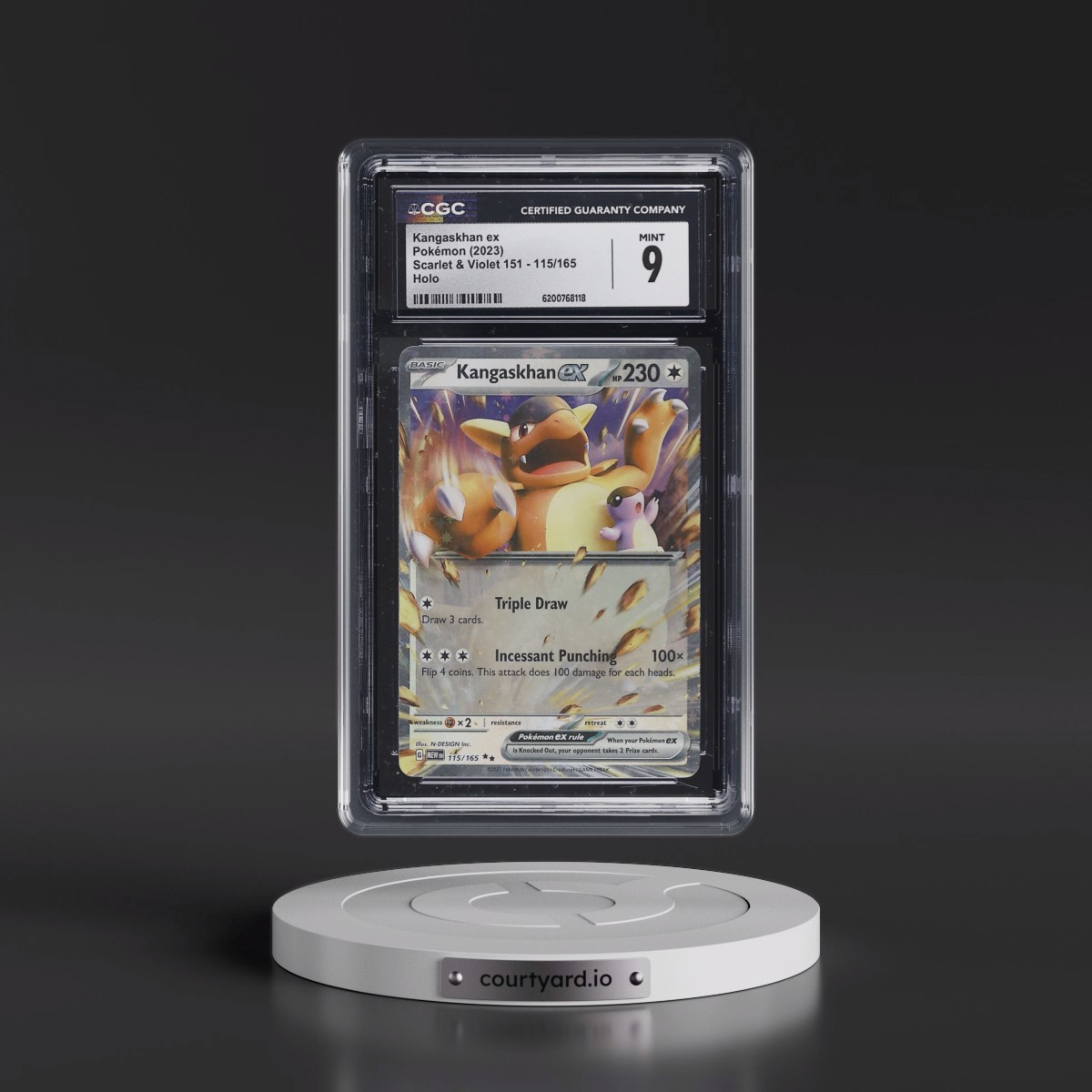 2023 Scarlet & Violet 151 - MEW EN #115/165 Kangaskhan ex - Holo (CGC 9 MINT)
