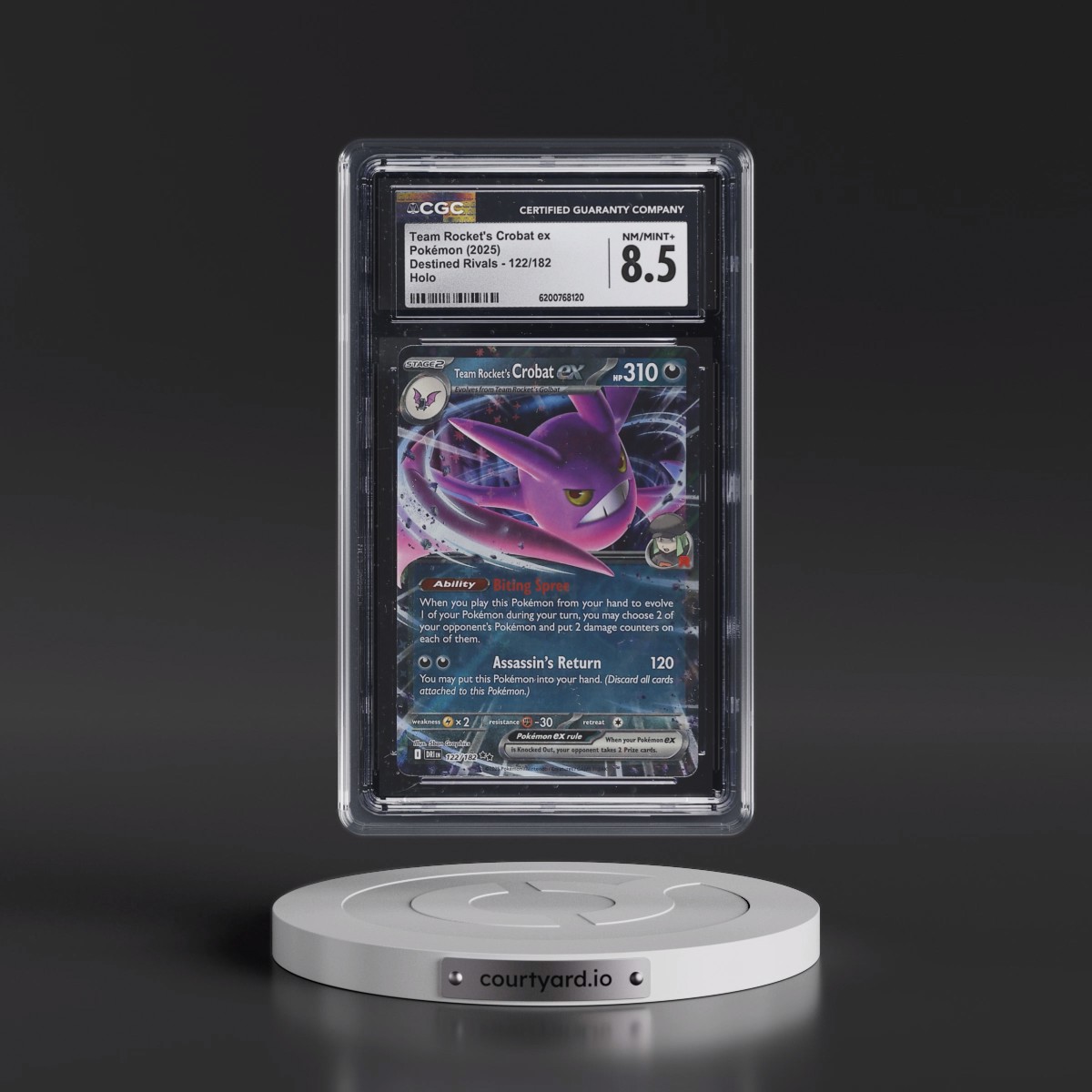 2025 Destined Rivals - DRI EN #122/182 Team Rocket's Crobat ex - Holo (CGC 8.5 NM-MT+)