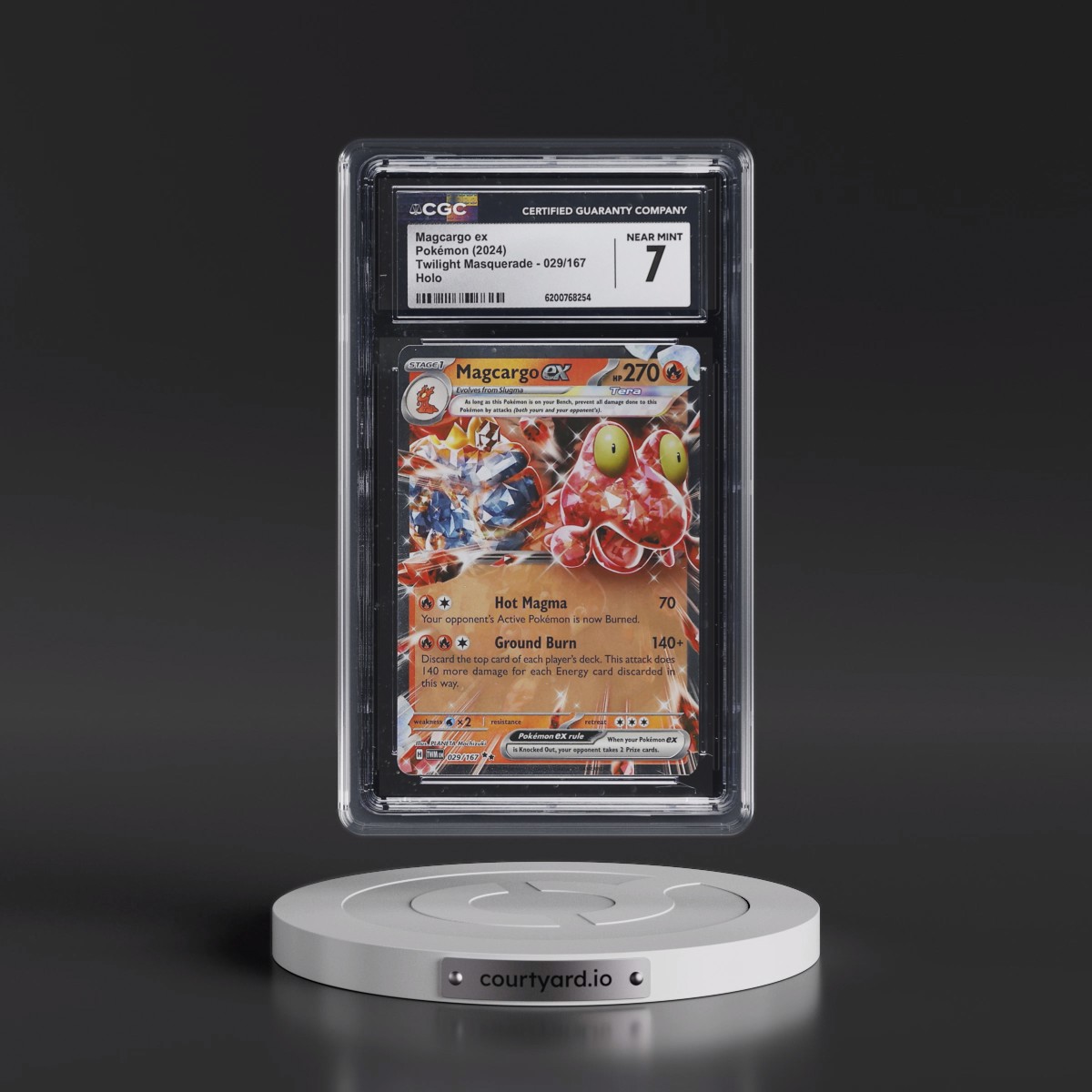 2024 Twilight Masquerade - TWM EN #029/167 Magcargo ex - Holo (CGC 7 NM)