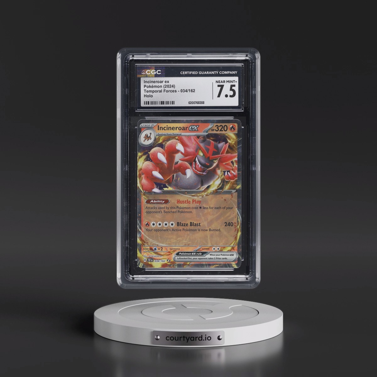 2023 Temporal Forces - TEF EN Incineroar ex - Holo #034/162 CGC 7.5