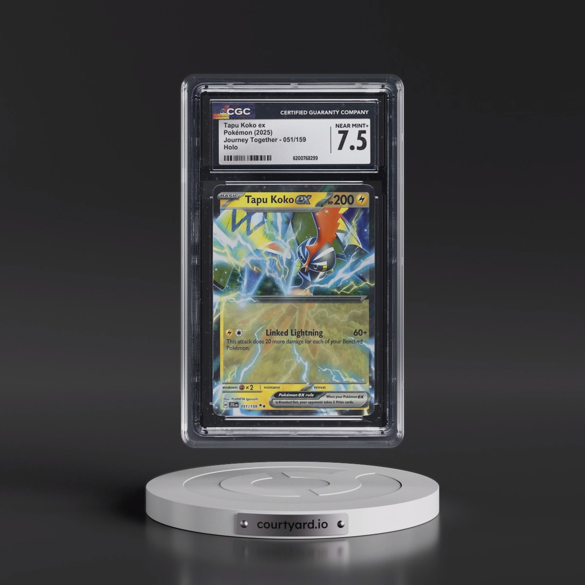 2024 Journey Together - JTG EN Tapu Koko ex - Holo #051/159 CGC 7.5