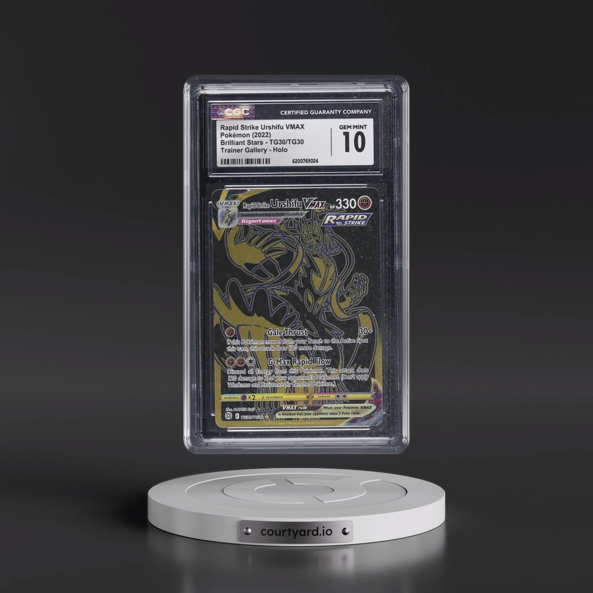 2022 Brilliant Stars #TG30/TG30 Rapid Strike Urshifu VMAX - Trainer Gallery Holo (CGC 10 GEM MINT)