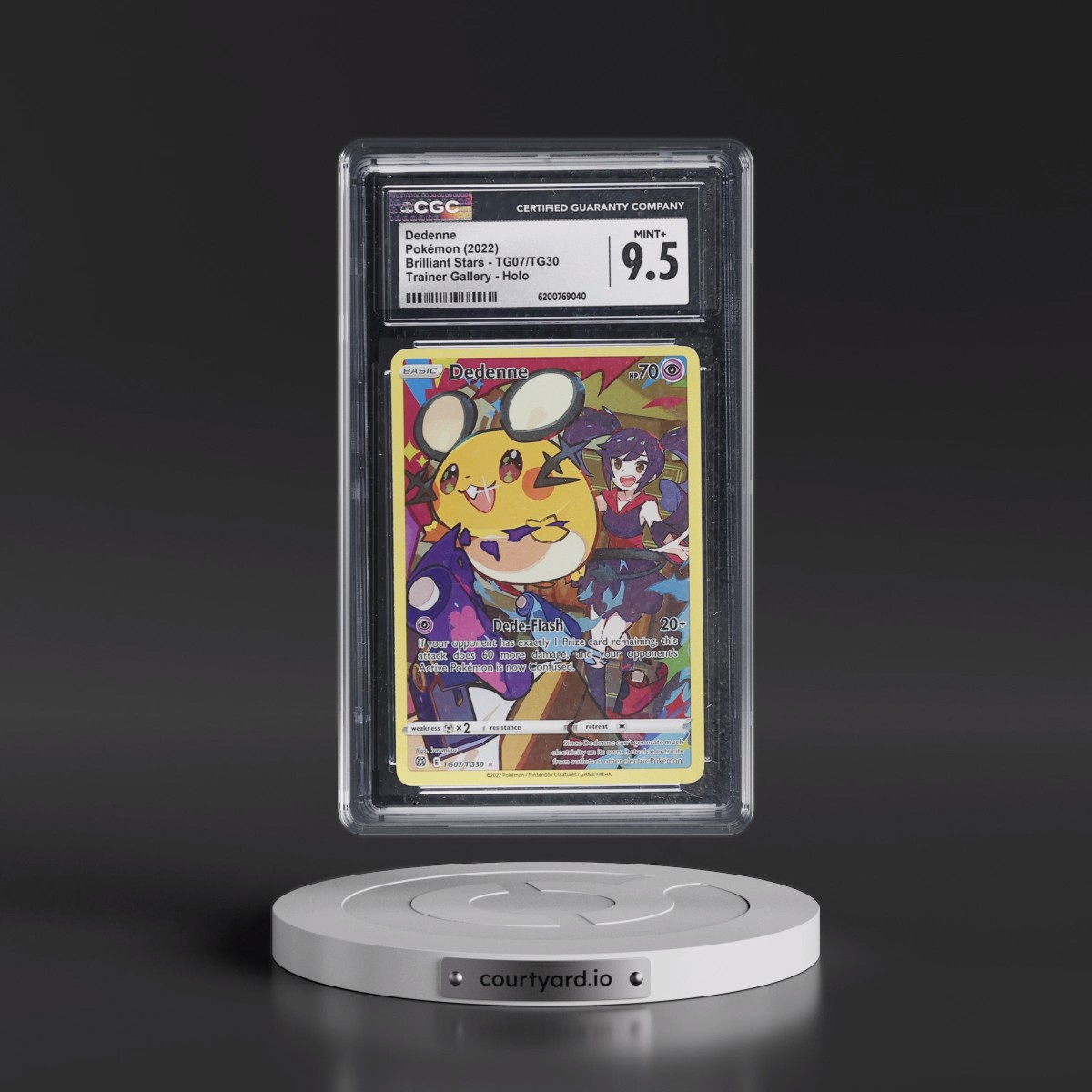 2022 Brilliant Stars #TG07/TG30 Dedenne - Trainer Gallery Holo (CGC 9.5 MINT+)