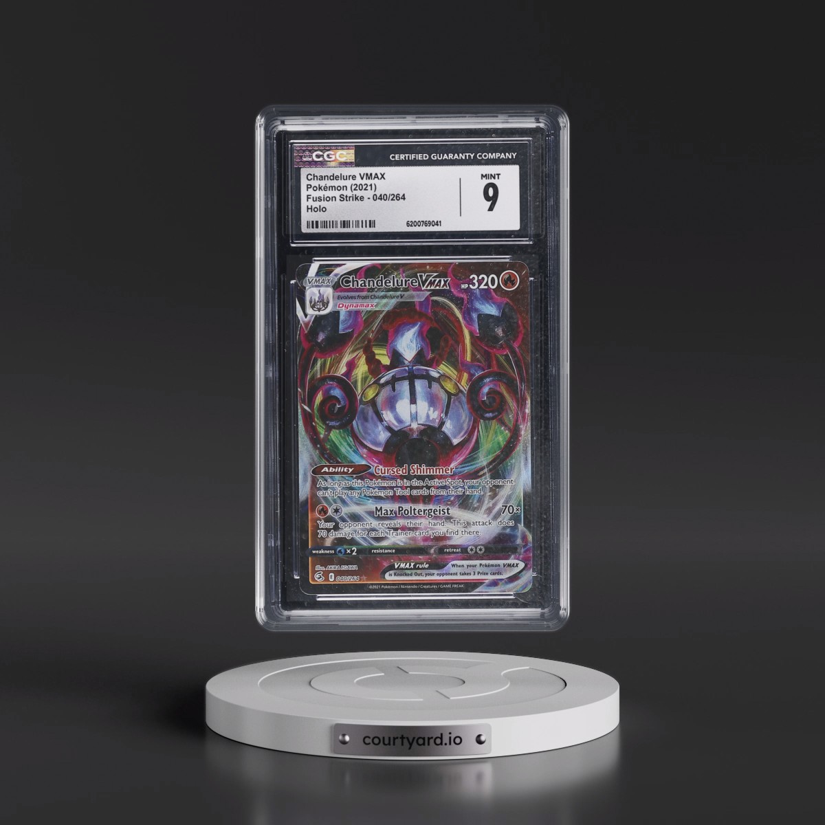 2019 Fusion Strike Chandelure VMAX - Holo #040/264 CGC 9