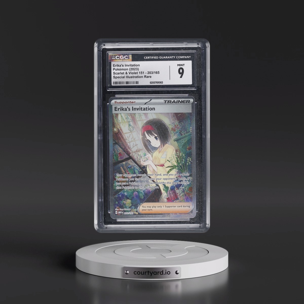 2023 Scarlet & Violet 151 - MEW EN #203/165 Erika's Invitation - Special Illustration Rare (Holo) (CGC 9 MINT)