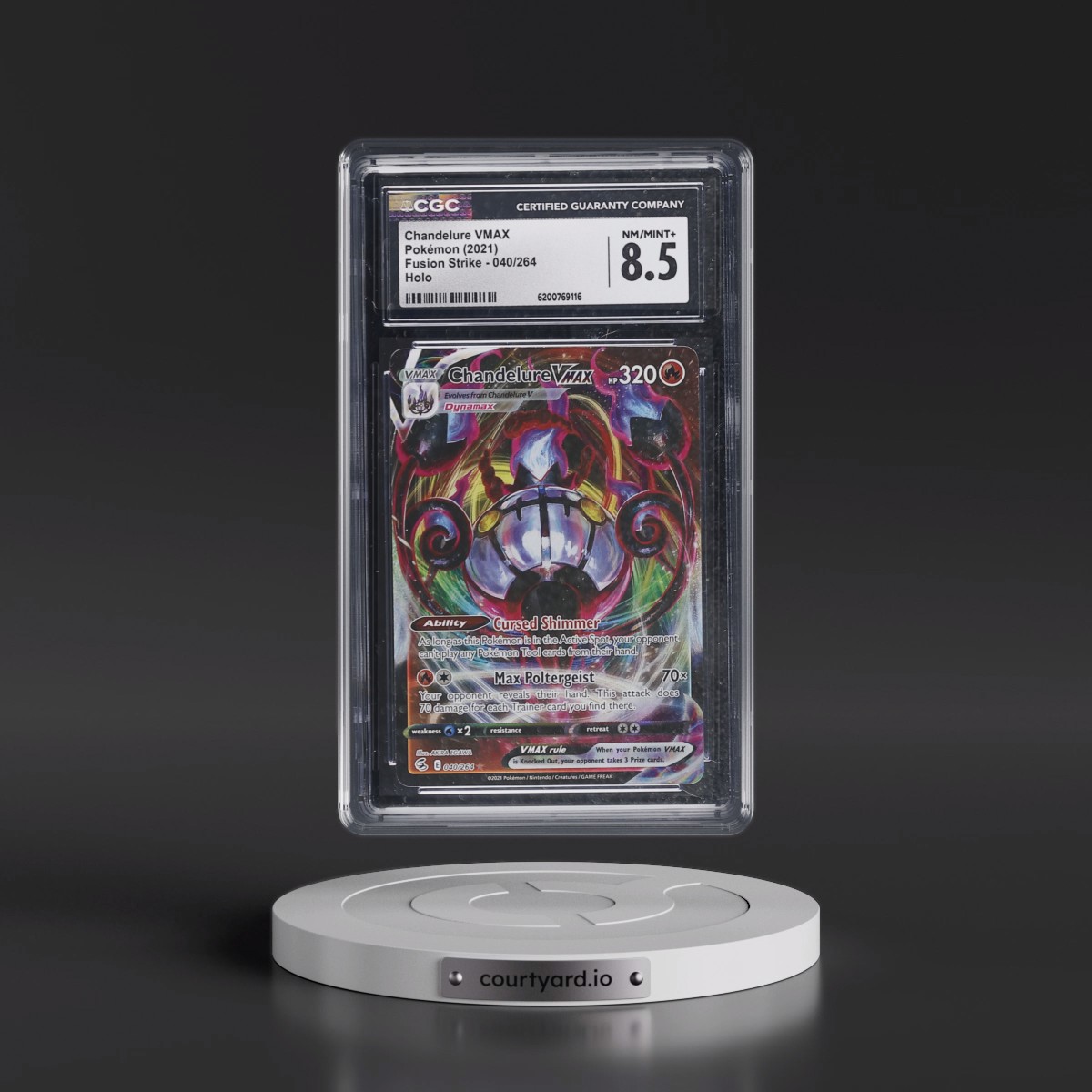 2019 Fusion Strike Chandelure VMAX - Holo #040/264 CGC 8.5