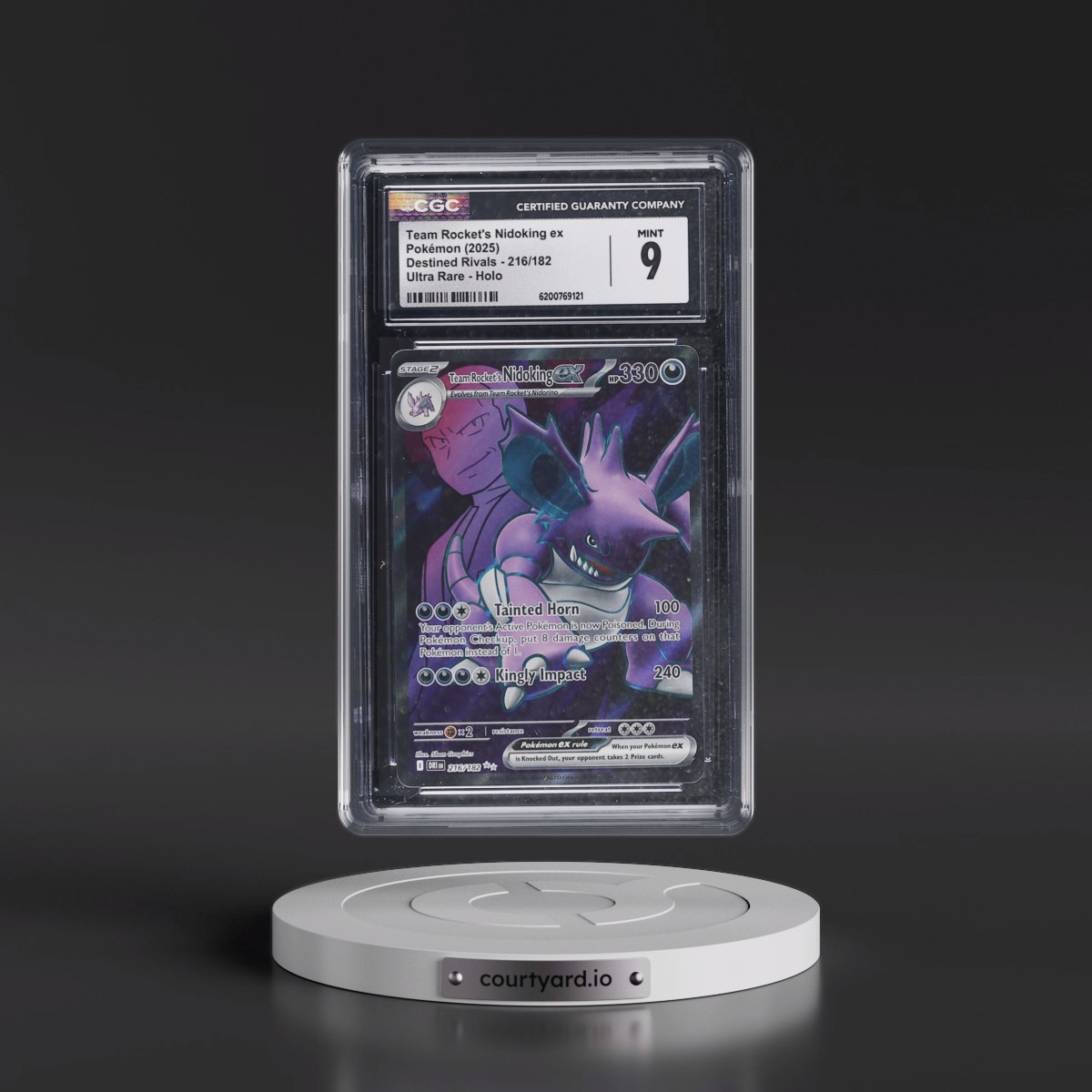 2025 Destined Rivals - DRI EN #216/182 Team Rocket's Nidoking ex - Ultra Rare Holo (CGC 9 MINT)