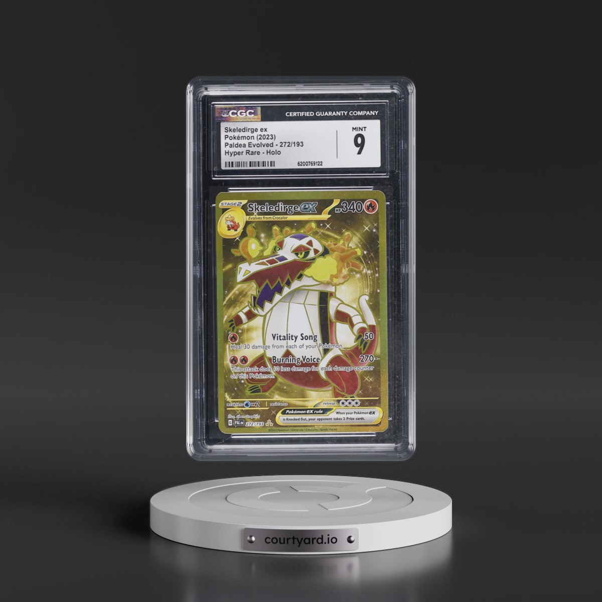 2023 Paldea Evolved - PAL EN Skeledirge ex - Hyper Rare Holo #272/193 CGC 9