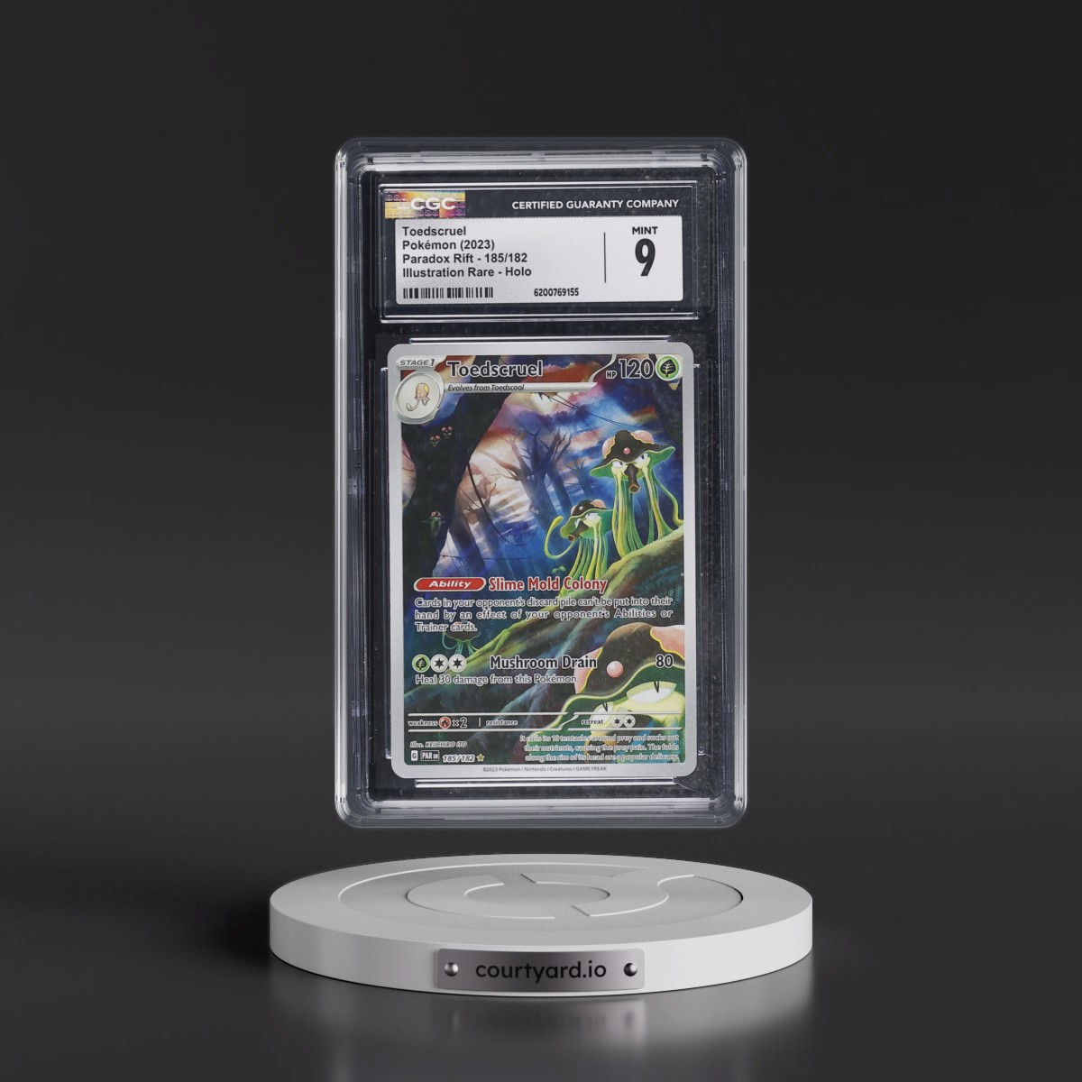 2023 Paradox Rift - PAR EN #185/182 Toedscruel - Illustration Rare Holo (CGC 9 MINT)