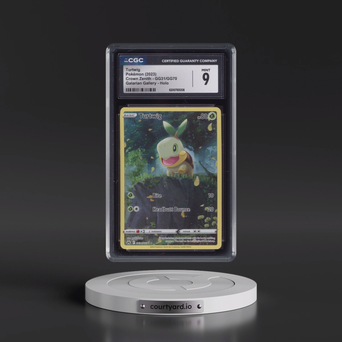 2023 Crown Zenith #GG31/GG70 Turtwig - Galarian Gallery Holo (CGC 9 MINT)