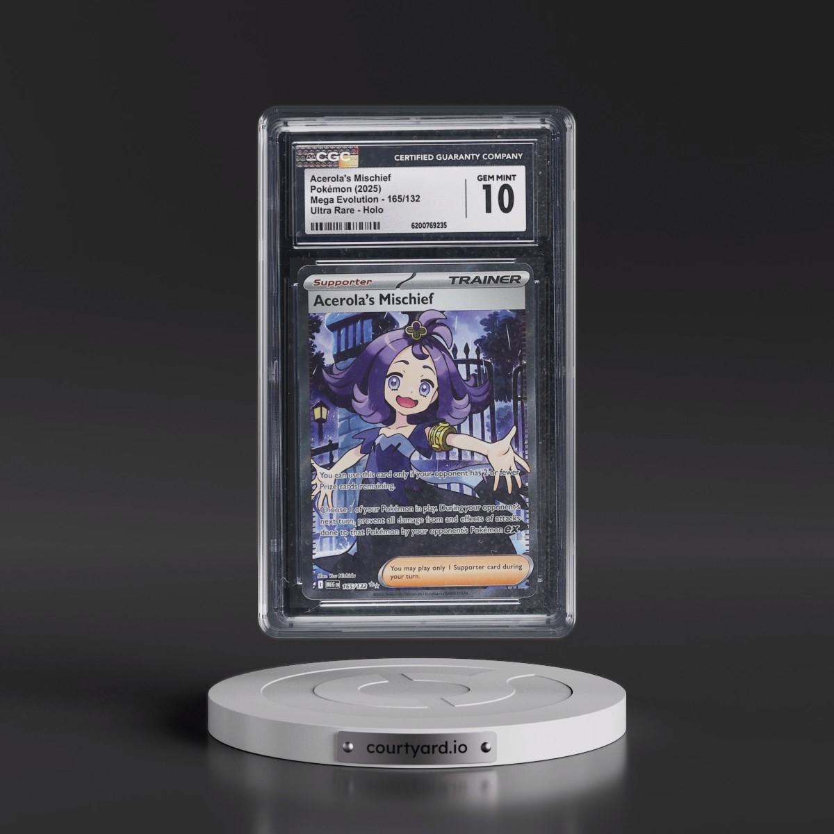 2025 Mega Evolution - MEG EN Acerola's Mischief - Ultra Rare Holo #165/132 CGC 10