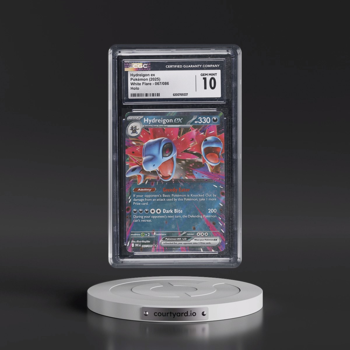 2025 White Flare - WHT EN #067/086 Hydreigon ex - Holo (CGC 10 GEM MINT)