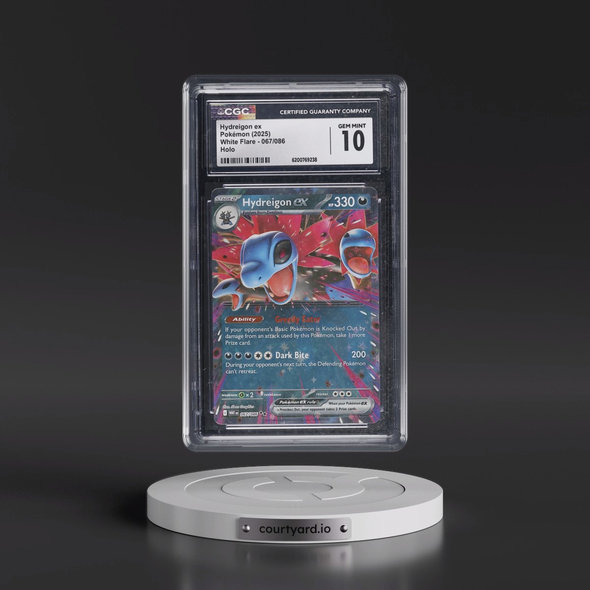 2025 White Flare - WHT EN #067/086 Hydreigon ex - Holo (CGC 10 GEM MINT)