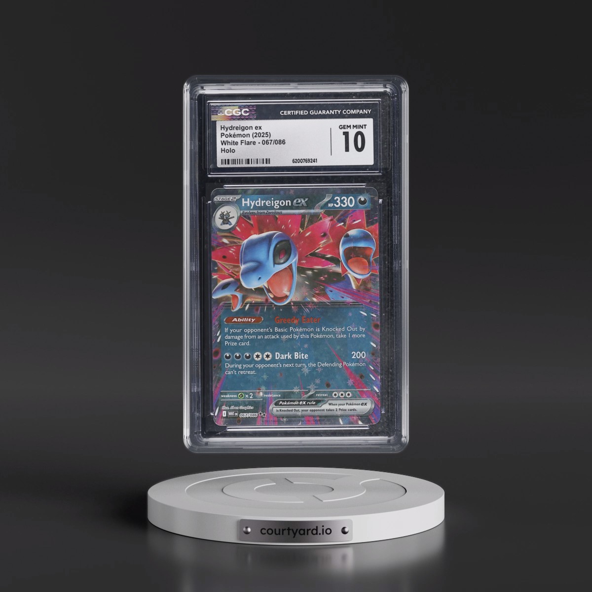 2025 White Flare - WHT EN #067/086 Hydreigon ex - Holo (CGC 10 GEM MINT)