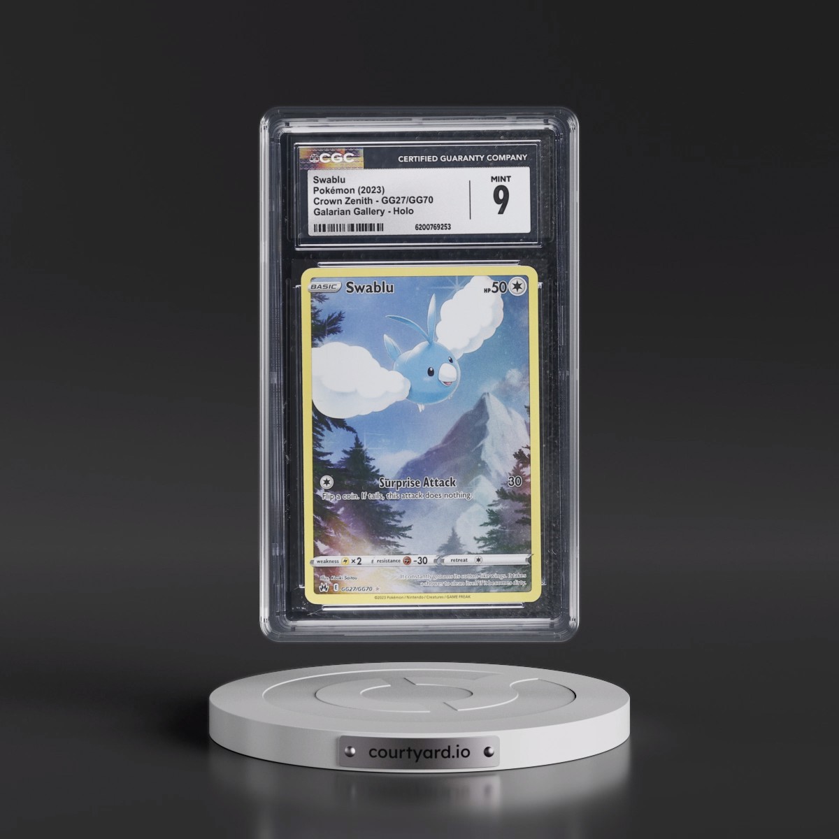 2023 Crown Zenith Swablu - Galarian Gallery Holo #GG27/GG70 CGC 9