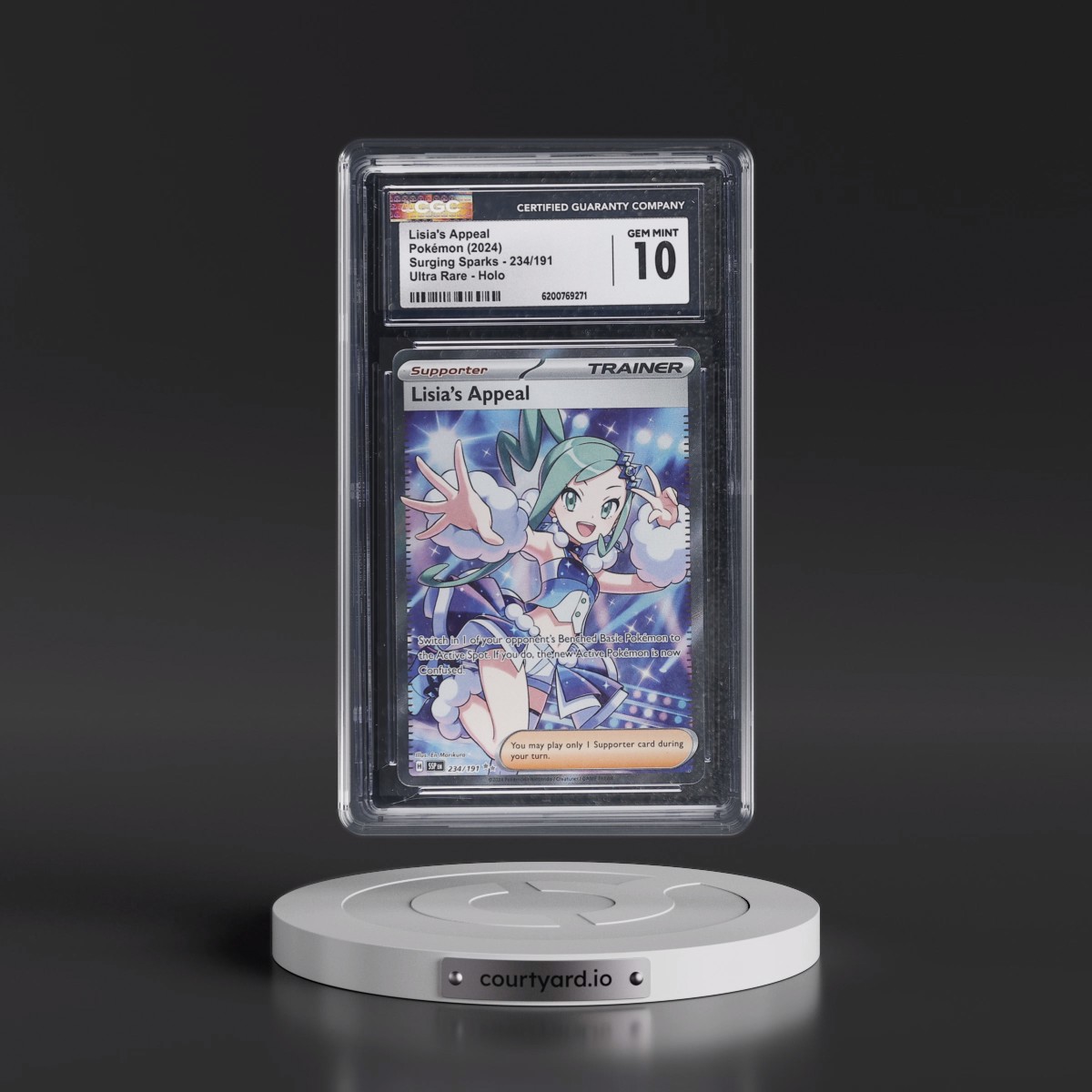 2024 Surging Sparks - SSP EN Lisia's Appeal - Ultra Rare Holo #234/191 CGC 10