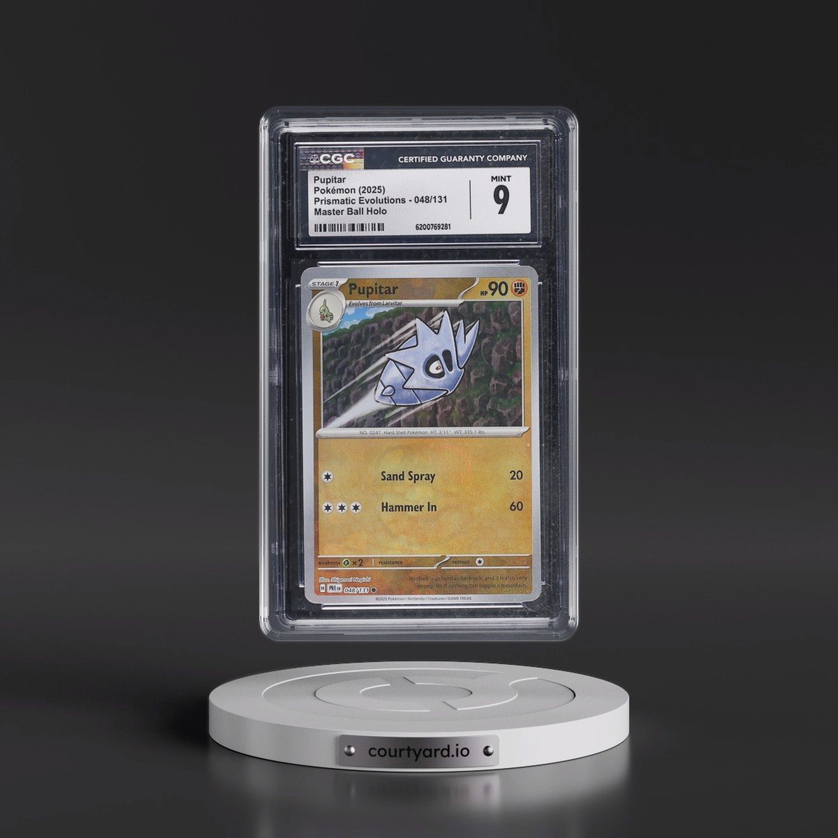 2024 Prismatic Evolutions - PRE EN Pupitar - Master Ball Holo #048/131 CGC 9