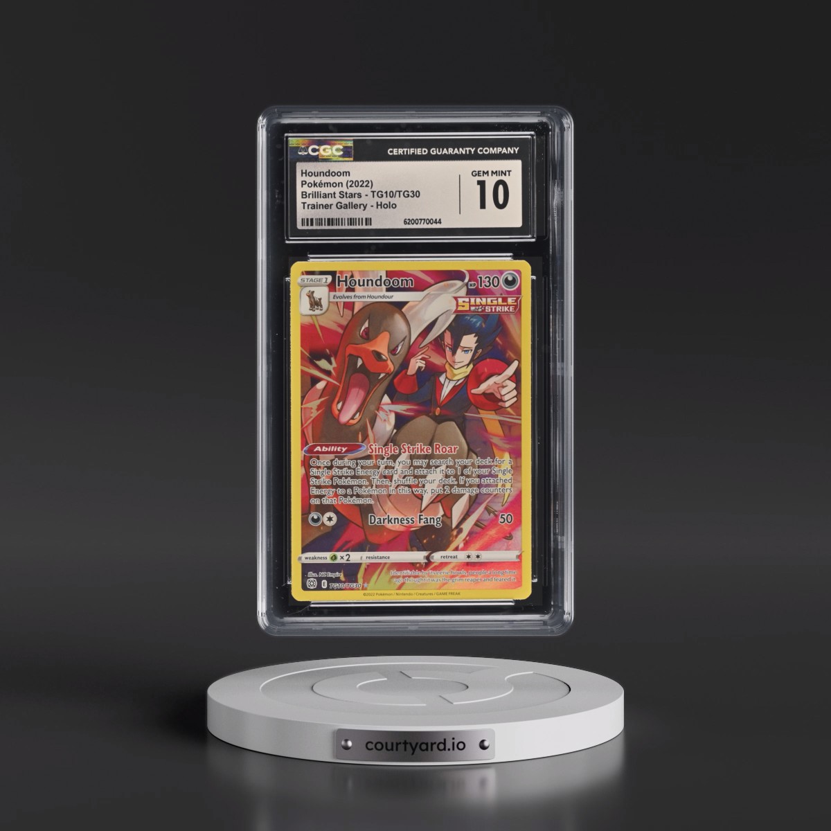2022 Brilliant Stars #TG10/TG30 Houndoom - Trainer Gallery Holo (CGC 10 GEM MINT)