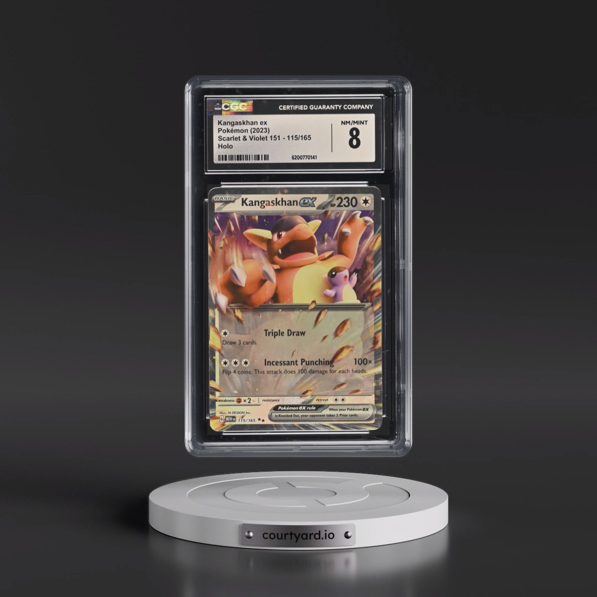 2023 Scarlet & Violet 151 - MEW EN #115/165 Kangaskhan ex - Holo (CGC 8 NM-MT)