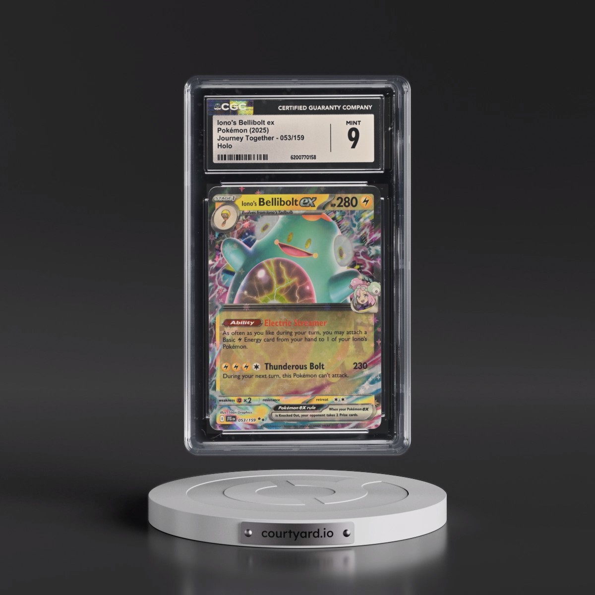 2024 Journey Together - JTG EN #053/159 Iono's Bellibolt ex - Holo (CGC 9 MINT)