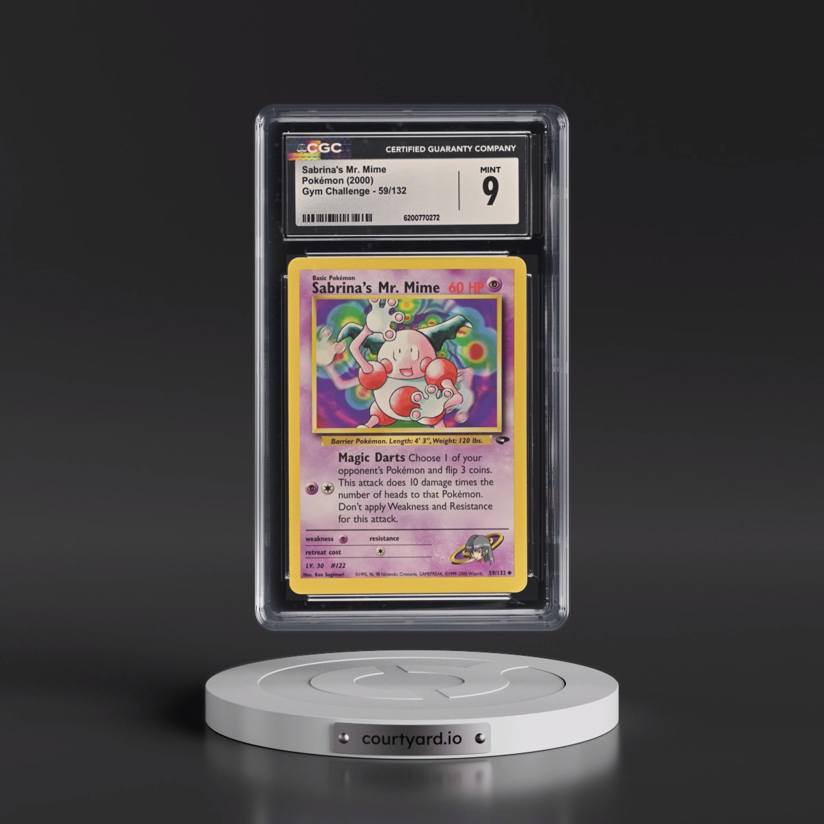 2000 Gym Challenge #59/132 Sabrina's Mr. Mime (CGC 9 MINT)