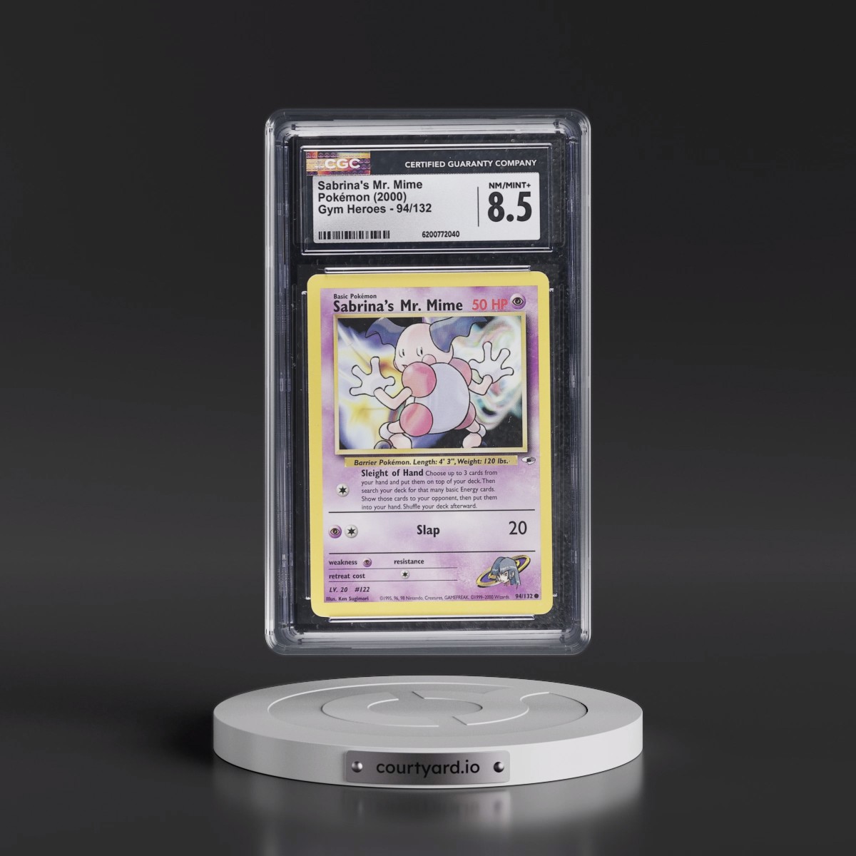 2000 Gym Heroes Sabrina's Mr. Mime #94/132 CGC 8.5