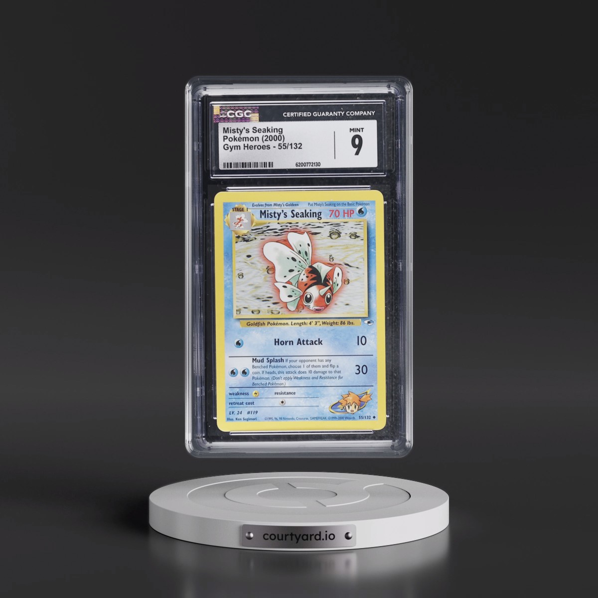 2000 Gym Heroes Misty's Seaking #55/132 CGC 9