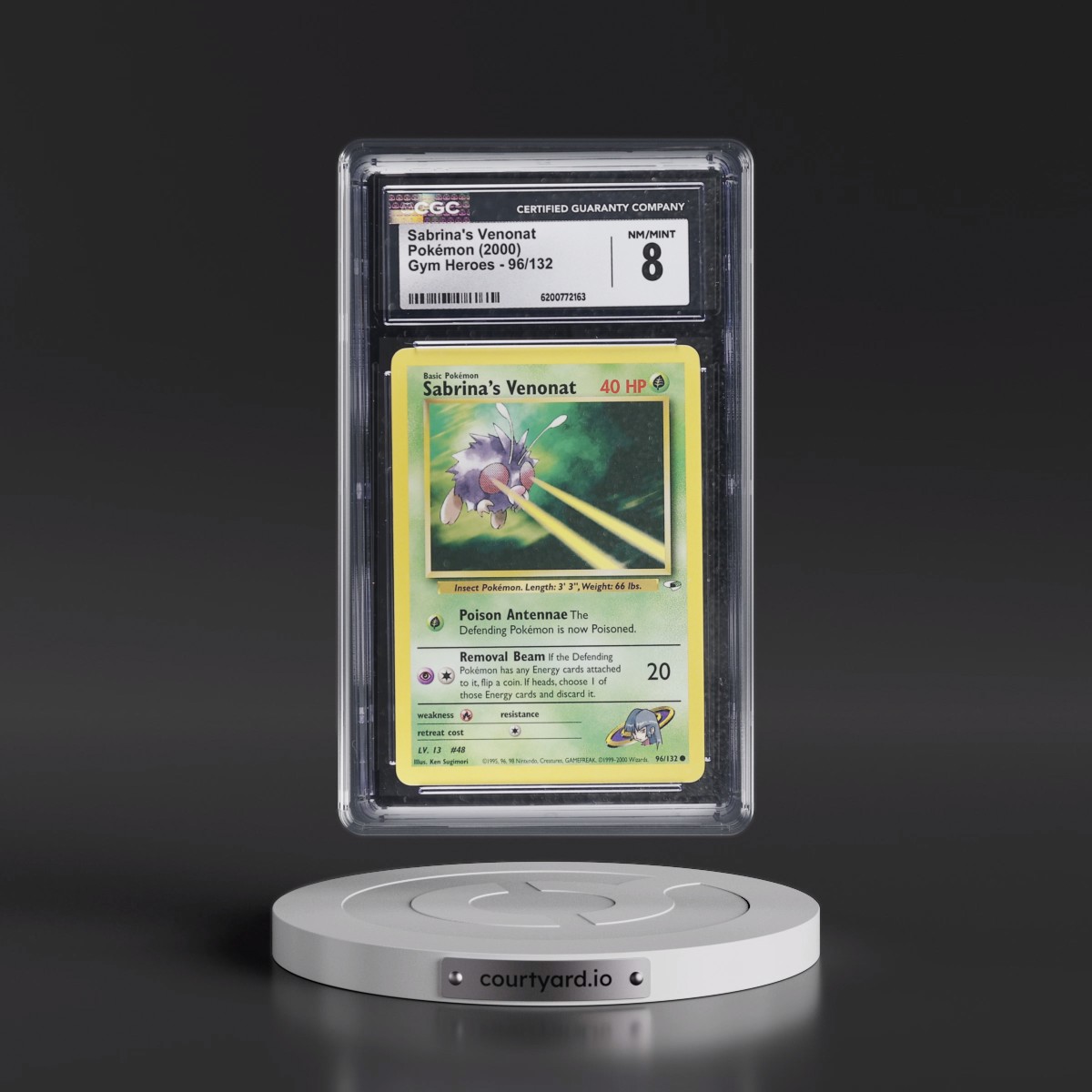 2000 Gym Heroes Sabrina's Venonat #96/132 CGC 8