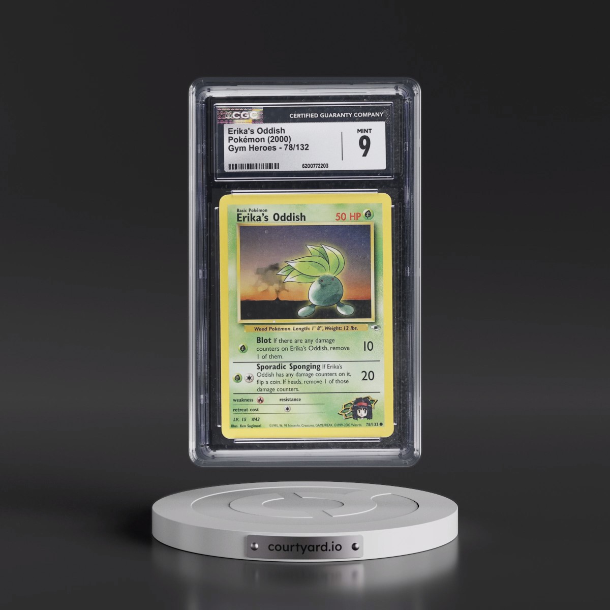 2000 Gym Heroes Erika's Oddish #78/132 CGC 9