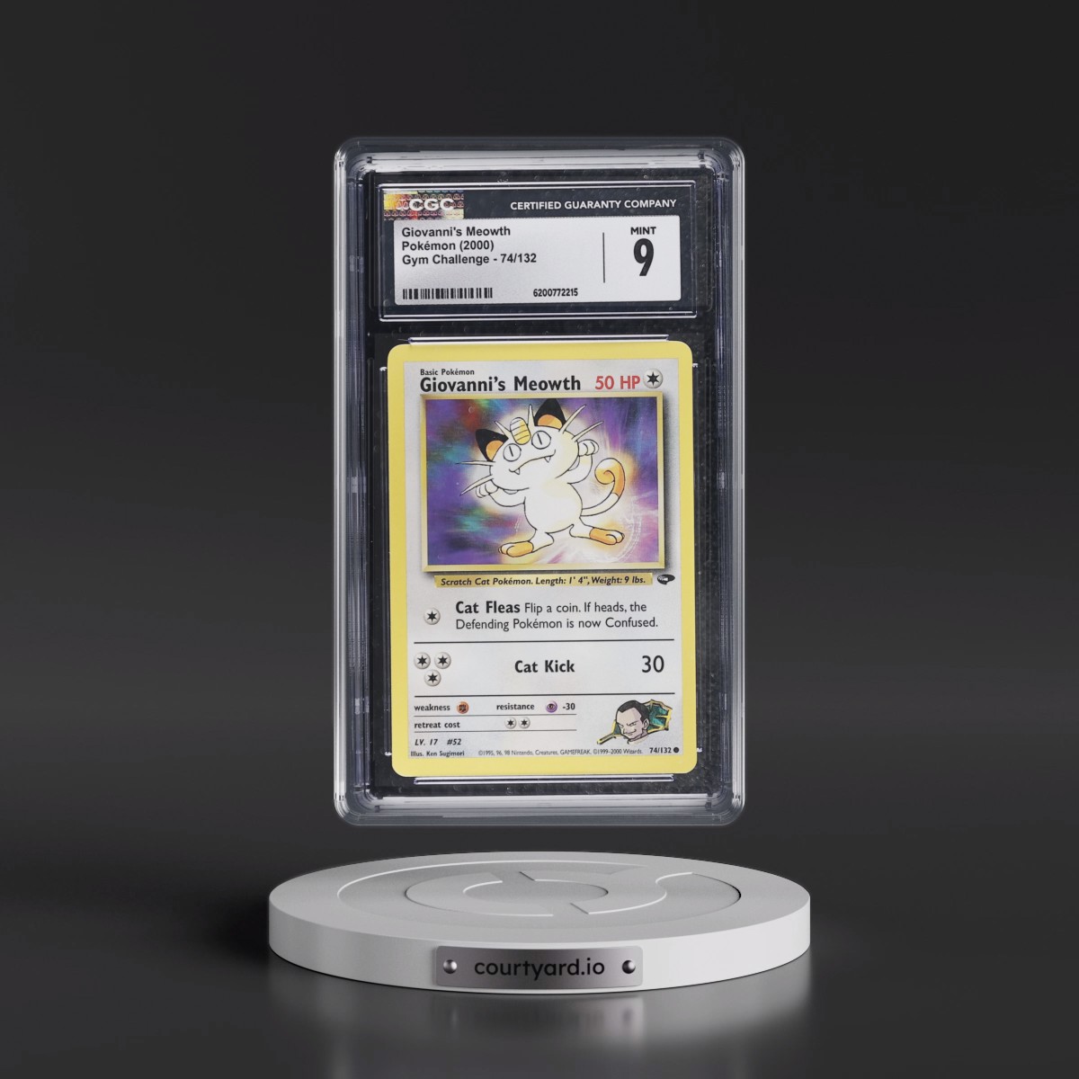 2000 Gym Challenge #74/132 Giovanni's Meowth (CGC 9 MINT)