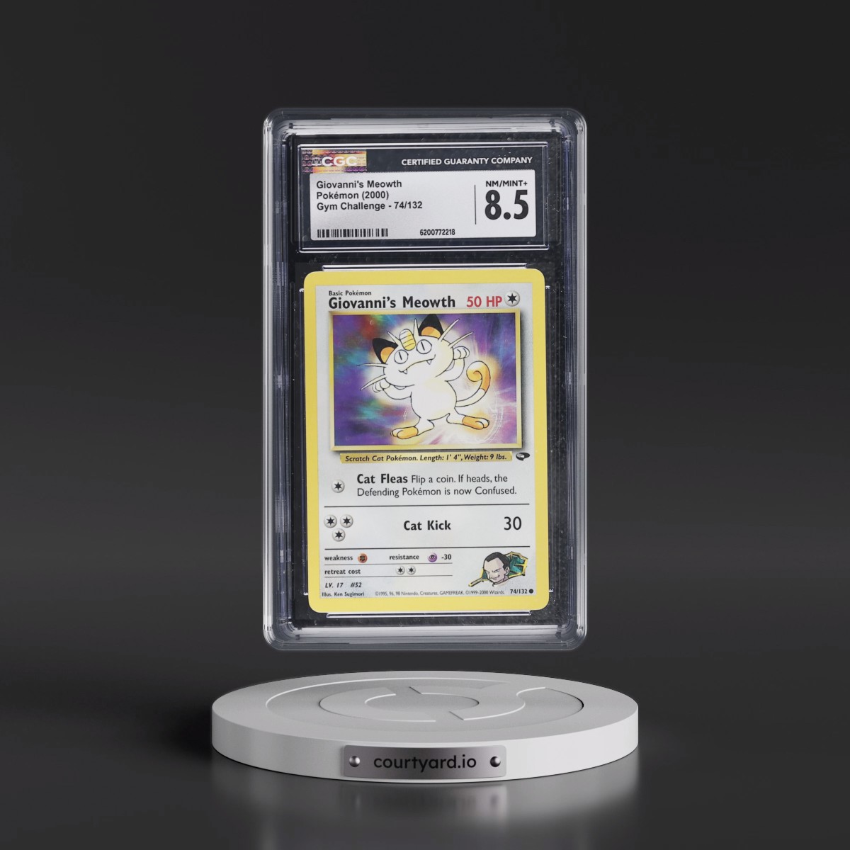 2000 Gym Challenge #74/132 Giovanni's Meowth (CGC 8.5 NM-MT+)