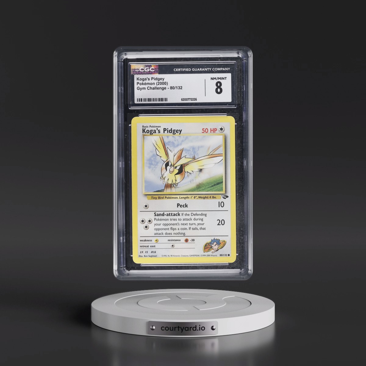 2000 Gym Challenge #80/132 Koga's Pidgey (CGC 8 NM-MT)