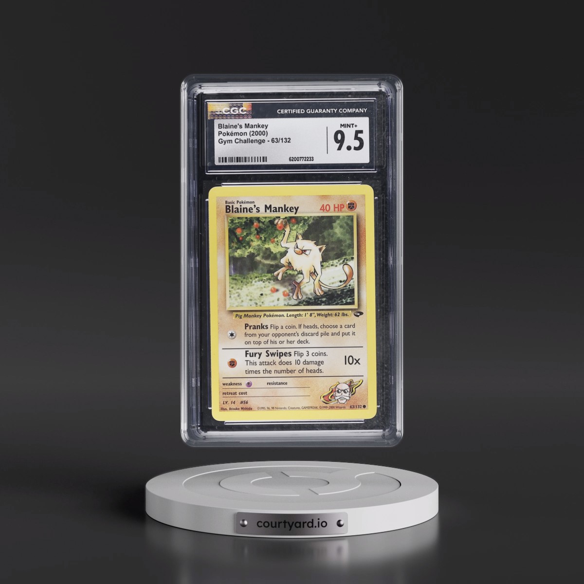2000 Gym Challenge Blaine's Mankey #63/132 CGC 9.5