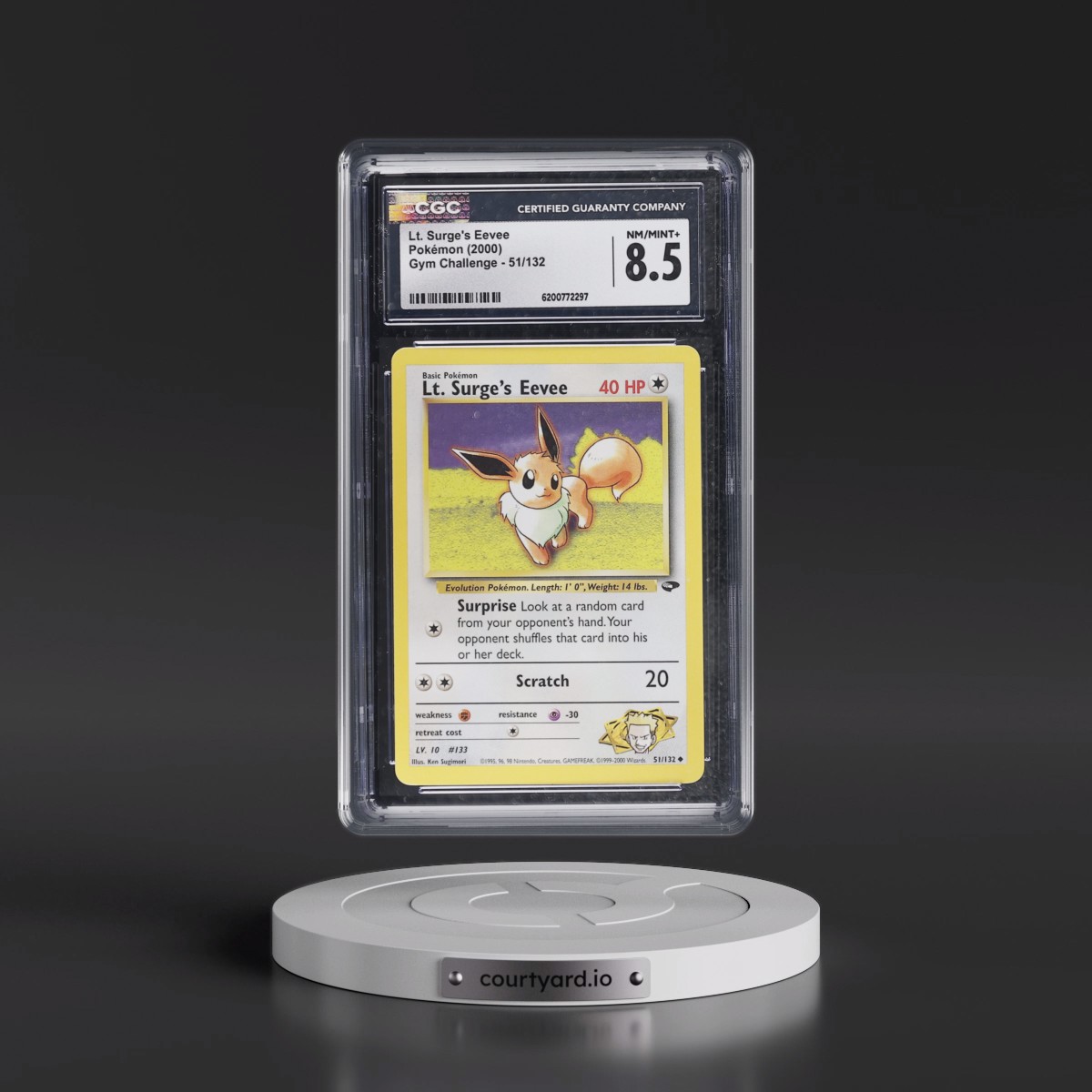 2000 Gym Challenge Lt. Surge's Eevee #51/132 CGC 8.5