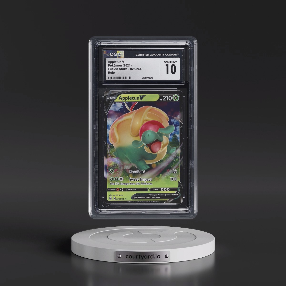 2019 Fusion Strike Appletun V - Holo #026/264 CGC 10