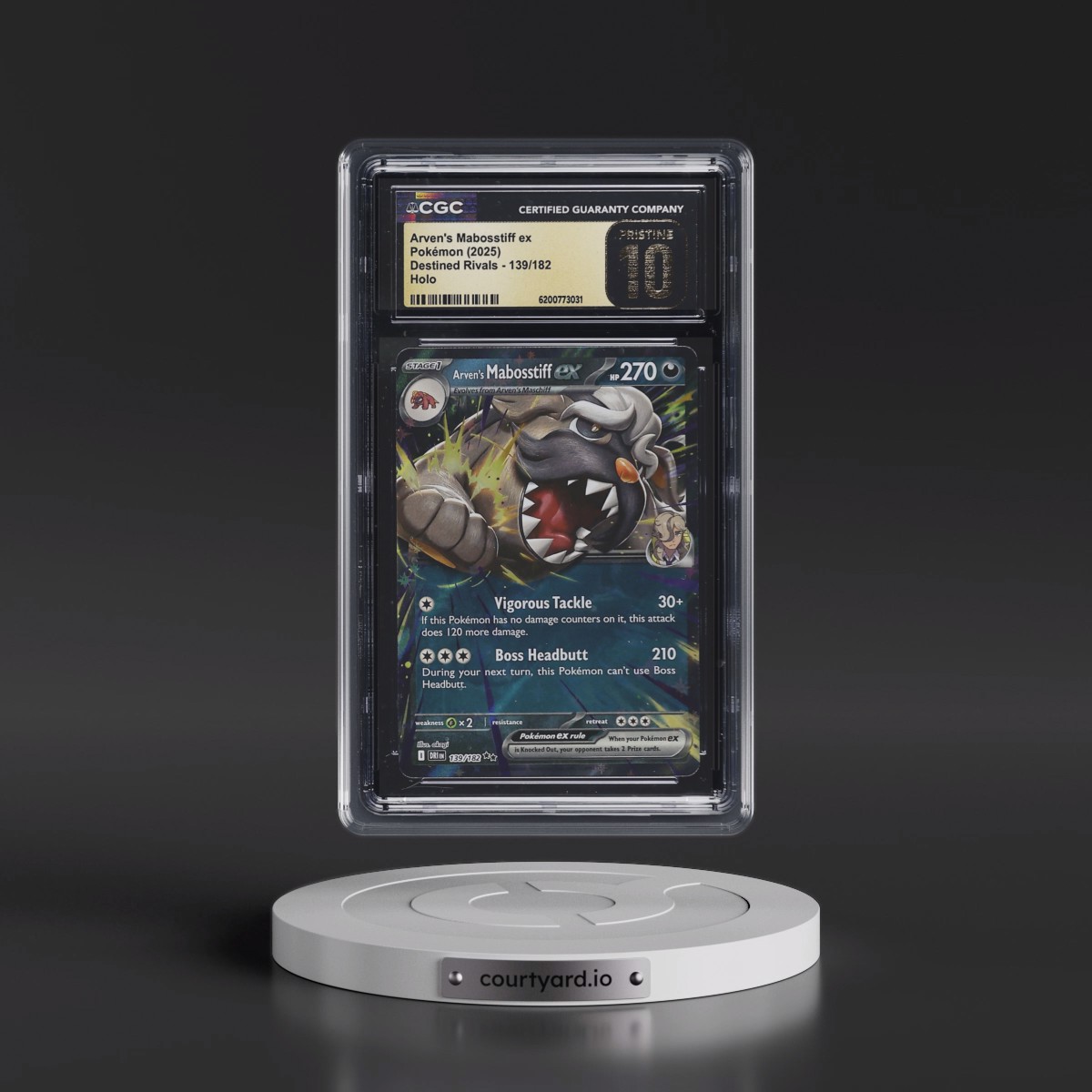 2025 Destined Rivals - DRI EN Arven's Mabosstiff ex - Holo #139/182 CGC 10