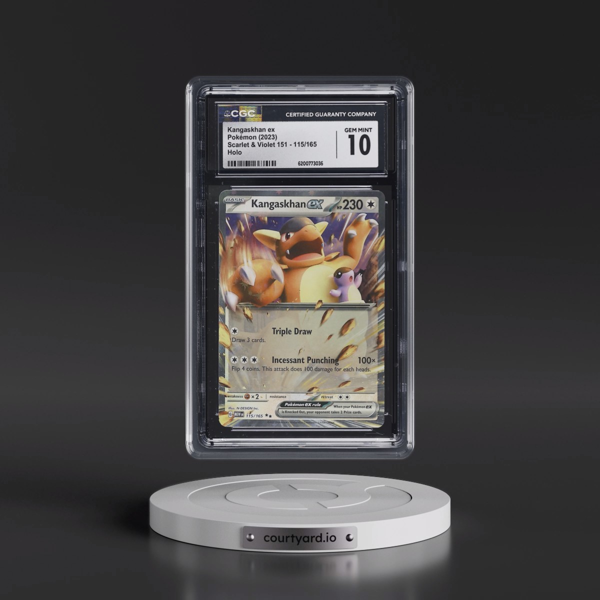 2023 Scarlet & Violet 151 - MEW EN #115/165 Kangaskhan ex - Holo (CGC 10 GEM MINT)