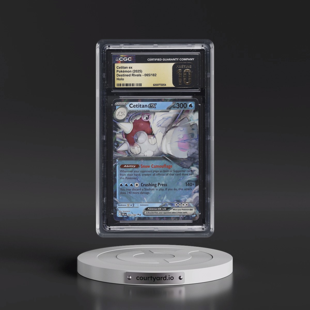 2025 Destined Rivals - DRI EN #065/182 Cetitan ex - Holo (CGC 10 PRISTINE)