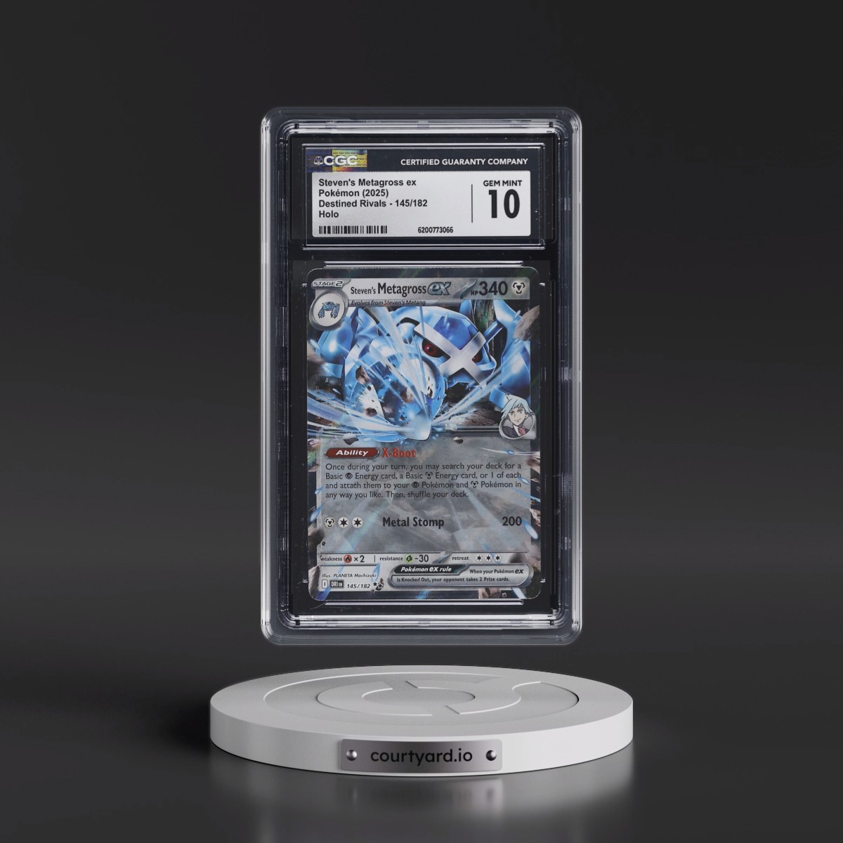2025 Destined Rivals - DRI EN #145/182 Steven's Metagross ex - Holo (CGC 10 GEM MINT)