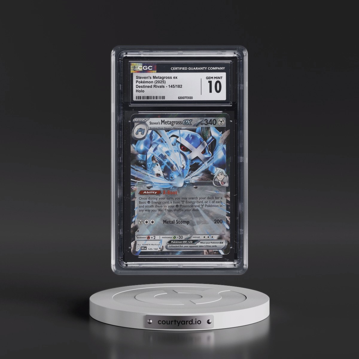 2025 Destined Rivals - DRI EN #145/182 Steven's Metagross ex - Holo (CGC 10 GEM MINT)