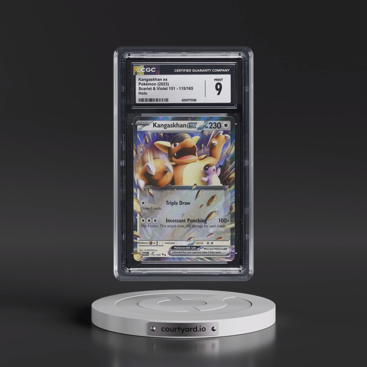2023 Scarlet & Violet 151 - MEW EN #115/165 Kangaskhan ex - Holo (CGC 9 MINT)