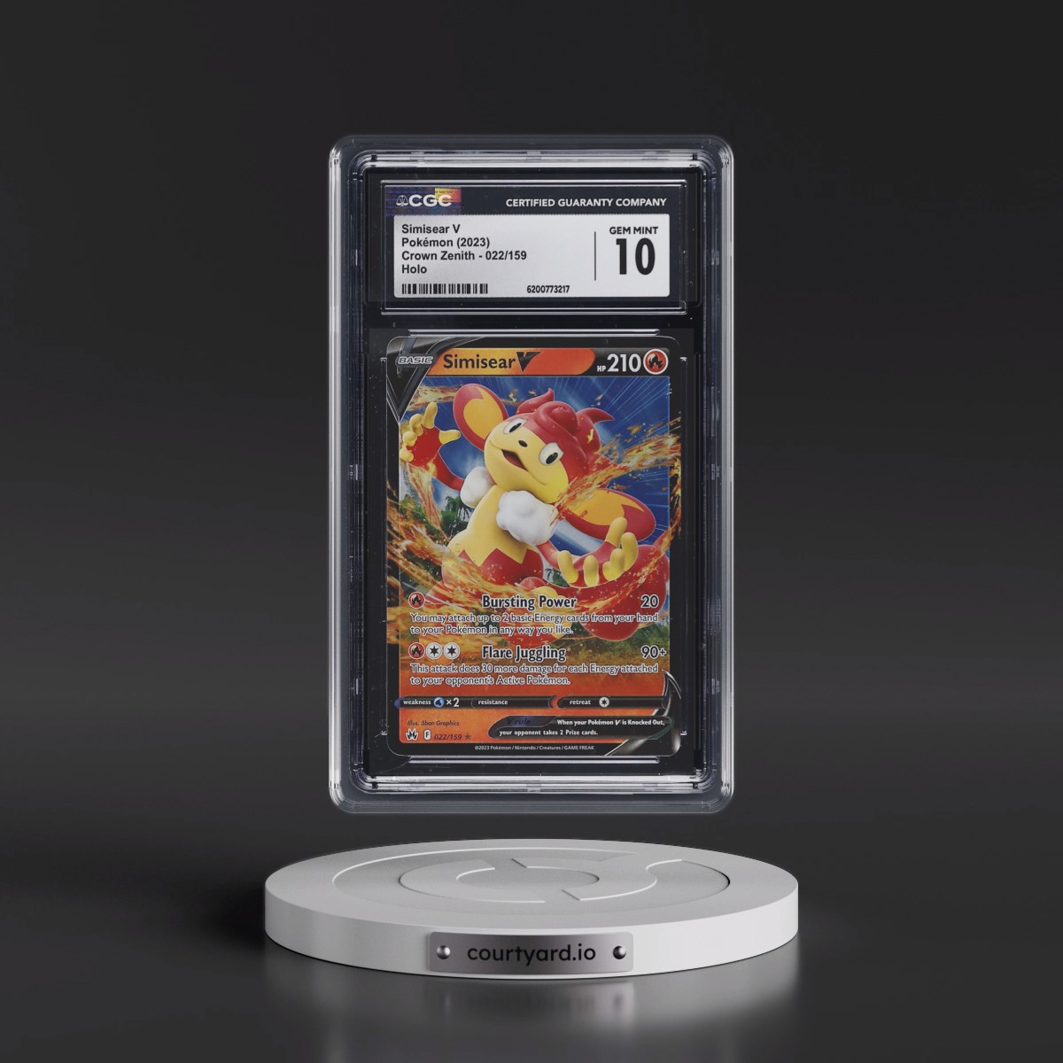 2023 Crown Zenith #022/159 Simisear V - Holo (CGC 10 GEM MINT)