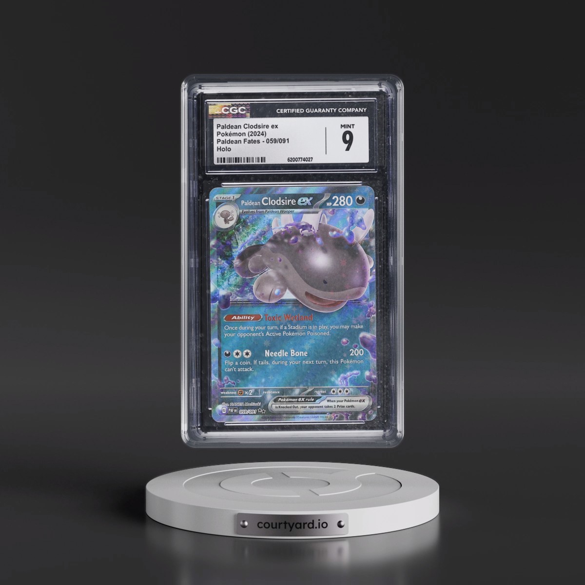 2024 Paldean Fates - PAF EN Paldean Clodsire ex - Holo #059/091 CGC 9