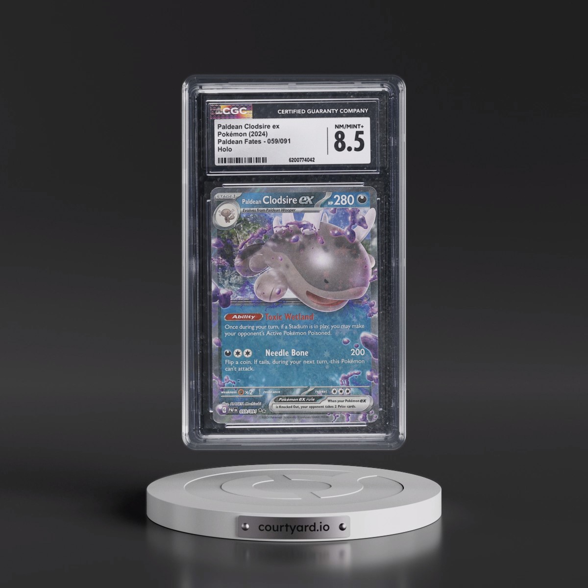 2024 Paldean Fates - PAF EN Paldean Clodsire ex - Holo #059/091 CGC 8.5