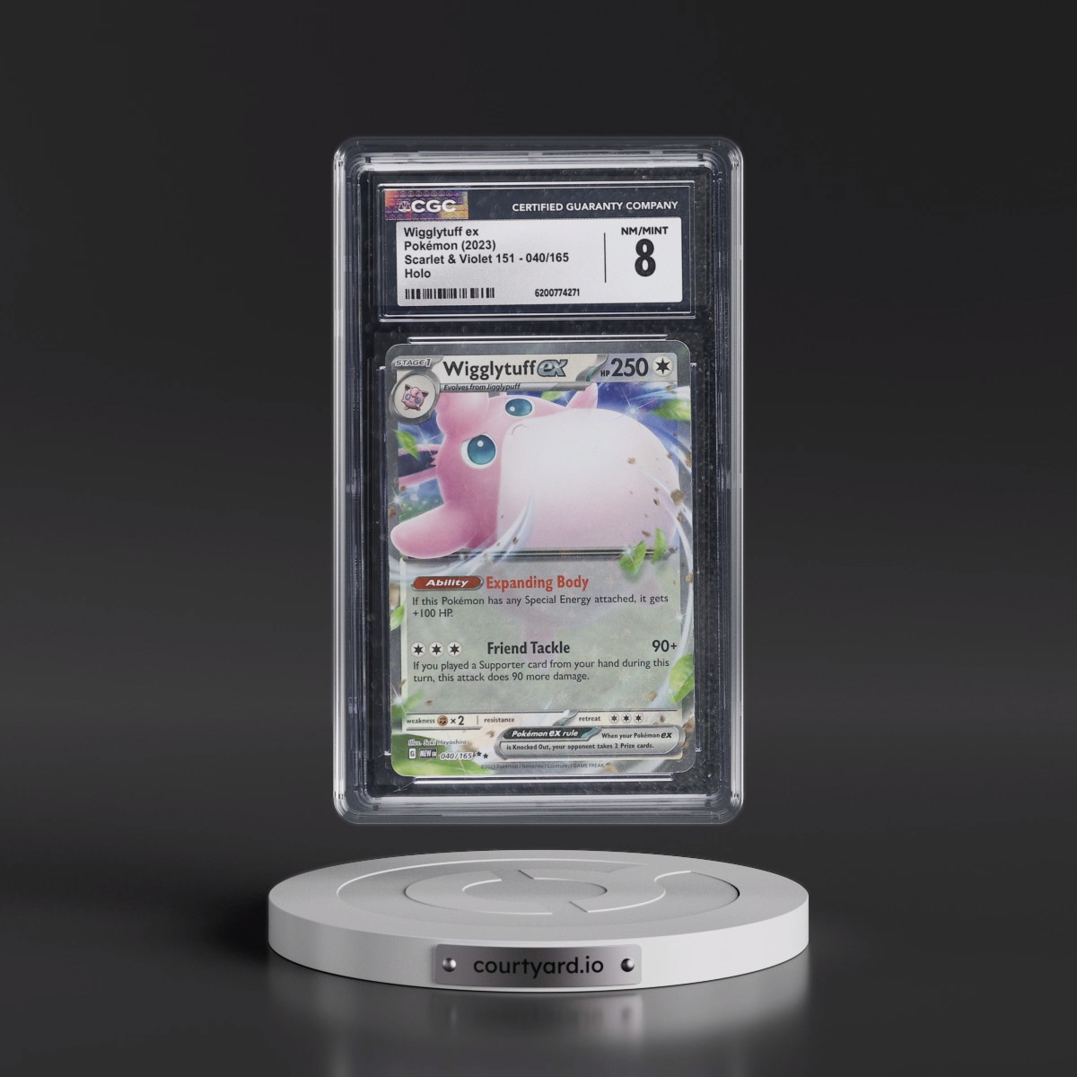 2023 Scarlet & Violet 151 - MEW EN Wigglytuff ex - Holo #040/165 CGC 8