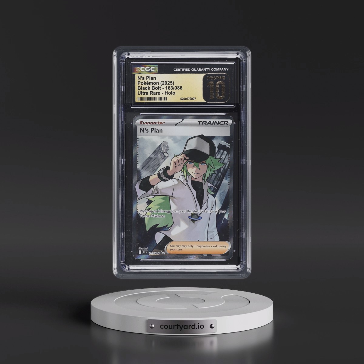 2025 Black Bolt - BLK EN #163/086 N's Plan - Ultra Rare Holo (CGC 10 PRISTINE)