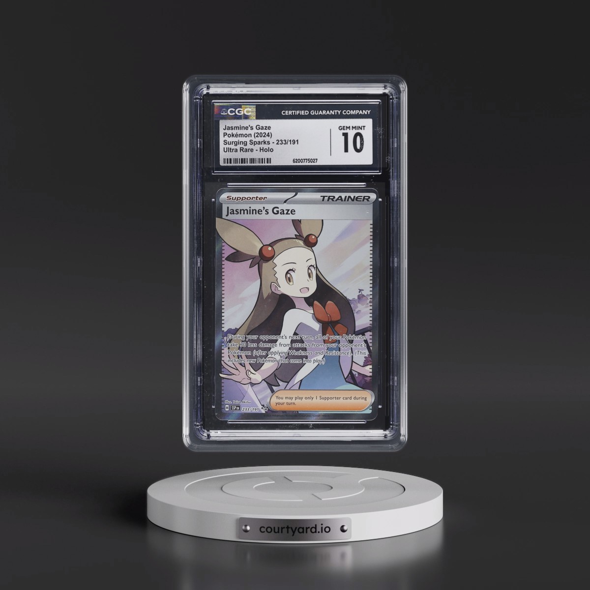2024 Surging Sparks - SSP EN #233/191 Jasmine's Gaze - Ultra Rare Holo (CGC 10 GEM MINT)